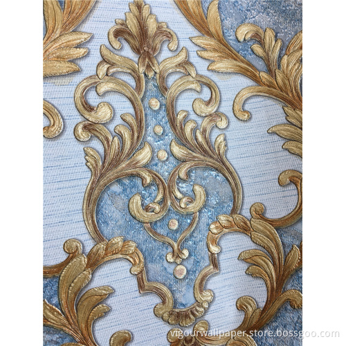 Deep Embossing Wallpaper Flower Texture For Decoration